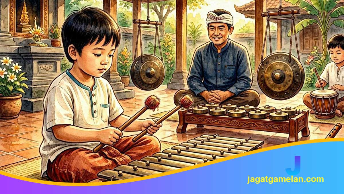 Anak Kecil Cepat Belajar Ritme Gamelan