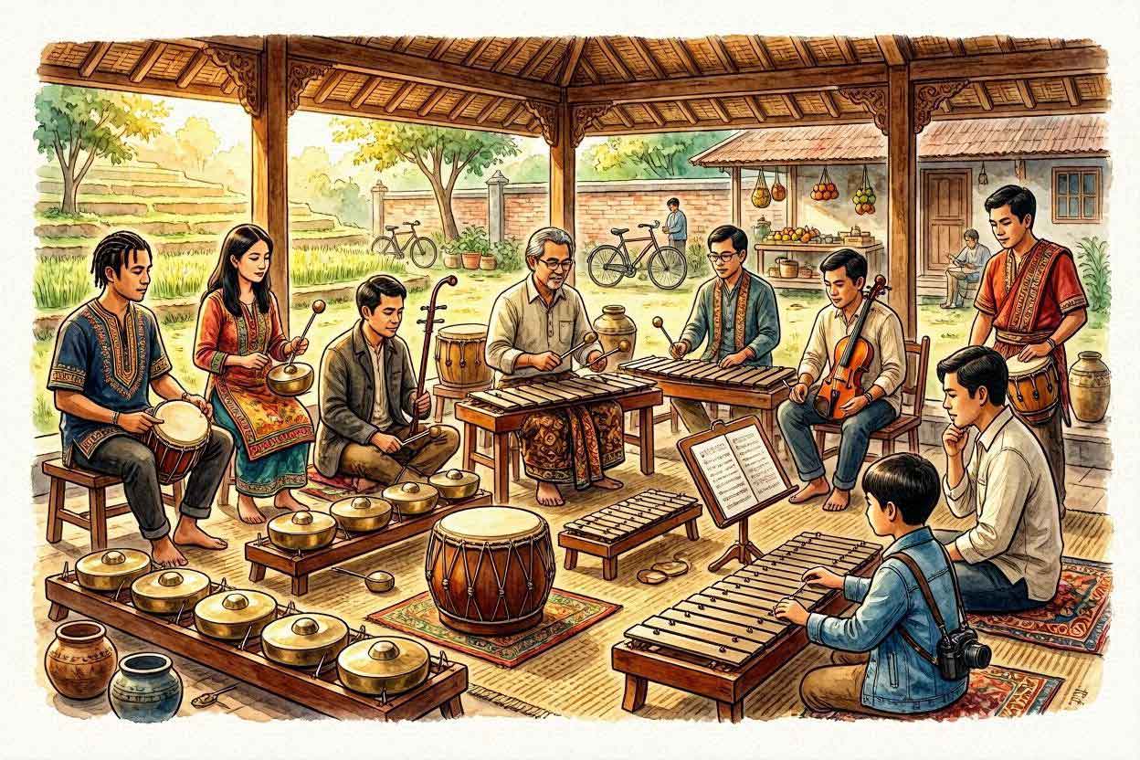 gambar-ilustrasi-Musisi-Dunia-Tertarik-Belajar-Gamelan gambar ilustrasi Musisi Dunia Tertarik Belajar Gamelan