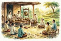gambar-ilustrasi-Orang-Merasa-Tenang-Saat-Mendengarkan-Gamelan gambar ilustrasi Orang Merasa Tenang Saat Mendengarkan Gamelan